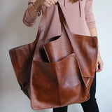 Handmade Beach Tote Bag – Large Capacity Shoulder Bag for Women
